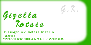 gizella kotsis business card